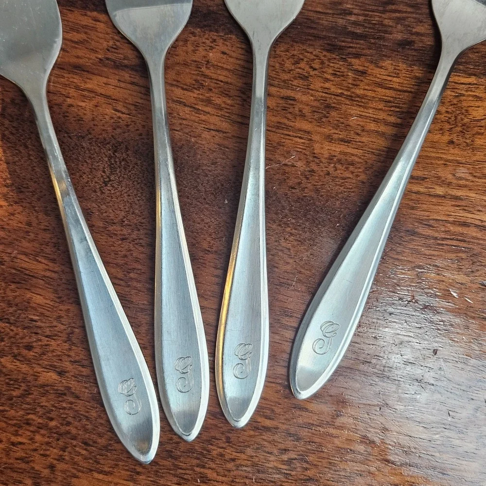 4x WMF Cromargan GERMANY Salad Desert Fork  Stainless Flatware  VTG Classic 7in